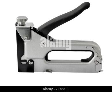 Heavy Duty Staple Gun Steel Construction isolated on white background Stock Photo