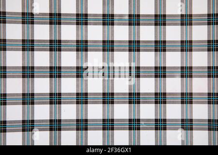 A closeup shot of plaid check pattern - perfect for background Stock Photo