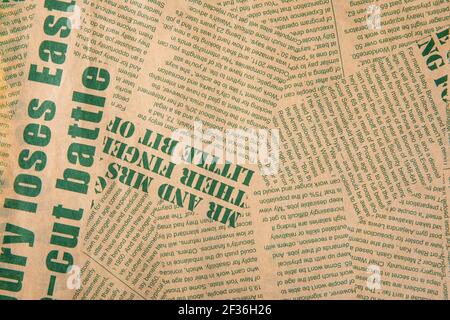 Used paper page with english text. Vintage newspaper from 1923 Stock Photo  - Alamy