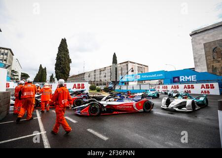 accident crash red flag during the 2019 Formula E championship, at Rome ...