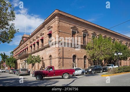 Palacio Municipal / former municipal building, now museum in the city center of El Fuerte, Sinaloa, Mexico Stock Photo