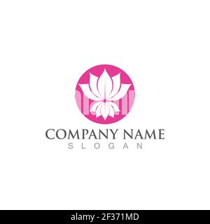 Beauty Vector lotus flowers design logo Template icon Stock Vector ...