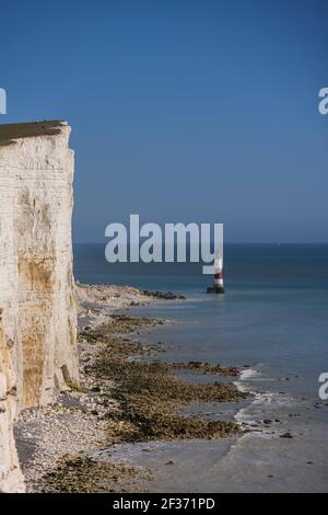Beachy Head lighthouse in East Sussex Stock Photo