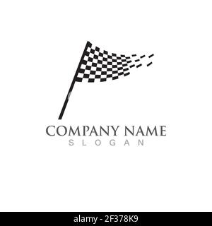 Race flag logo and symbol vector Stock Vector