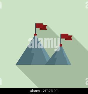 Affiliate marketing high target icon, flat style Stock Vector