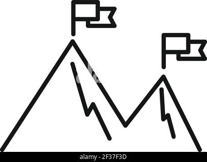 Affiliate marketing high target icon, outline style Stock Vector