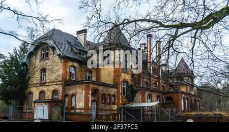 Famous Lost Place Beelitz Heilstaetten in Germany Stock Photo