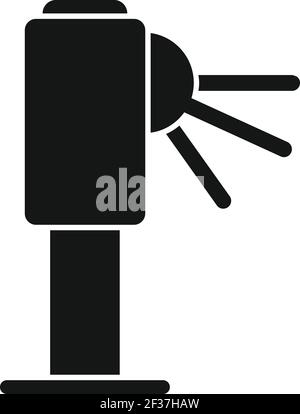 Metro turnstile icon, simple style Stock Vector