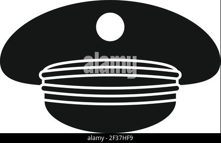 Electric train driver cap icon, simple style Stock Vector