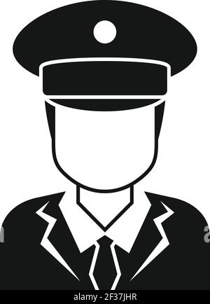Electric train driver icon, simple style Stock Vector