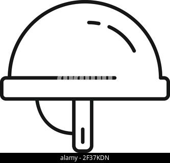 Communications engineer helmet icon, outline style Stock Vector