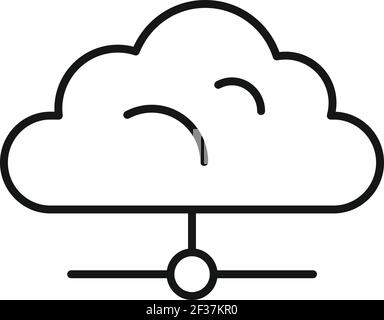 Data cloud icon, outline style Stock Vector