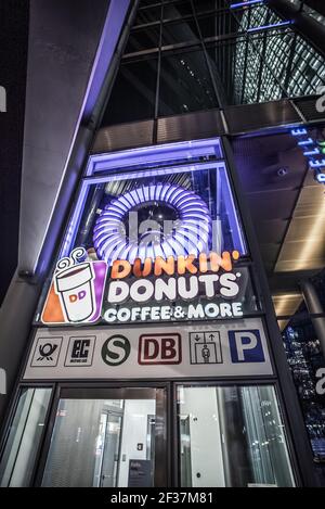 Dunkin Donuts Coffee and more - CITY OF BERLIN, GERMANY - MARCH 11, 2021 Stock Photo