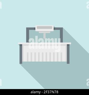 Milling machine beam icon, flat style Stock Vector