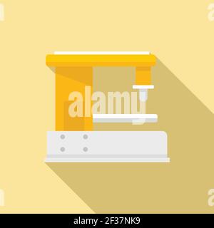 Cnc milling machine icon, flat style Stock Vector