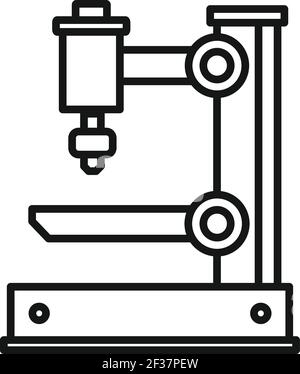 Electric milling machine icon, outline style Stock Vector