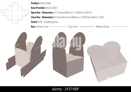 Gift box for many products die cut template vector Stock Vector