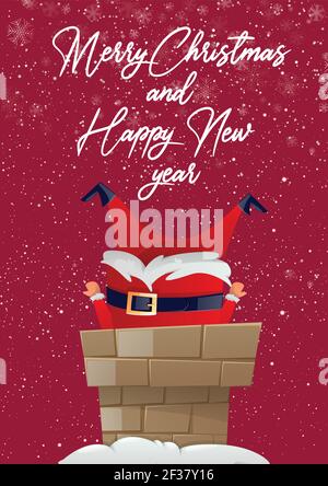 Merry christmas poster,greeting cards, banner, print ready file cmyk 300 dpi, flat design - vector Stock Vector