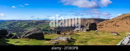 Haytor Rocks, Dartmoor Park, Devon, England Stock Photo