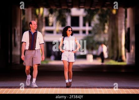 University of Miami campus and library, Coral Gables, Florida Stock Photo