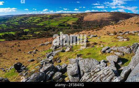 Haytor Rocks, Dartmoor Park, Devon, England Stock Photo