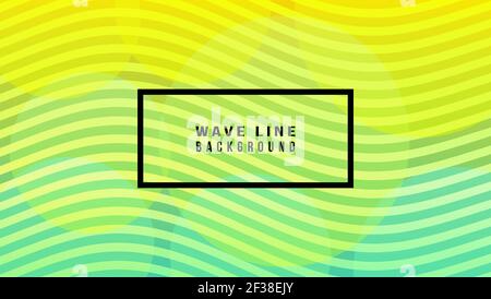 green gradient wavy line with transparent circle vector background abstract illustration Stock Vector