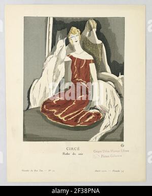 Print, Circé, Planche 74, from La Gazette du Bon Ton, No. 10, 1920 Stock Photo