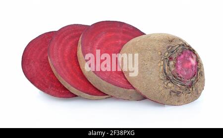 Slice fresh beetroot isolated on white background Stock Photo