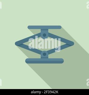 Jack screw icon, flat style Stock Vector