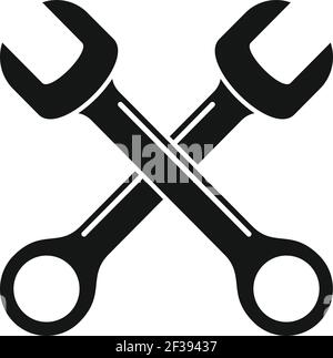Tire fitting keys icon, simple style Stock Vector