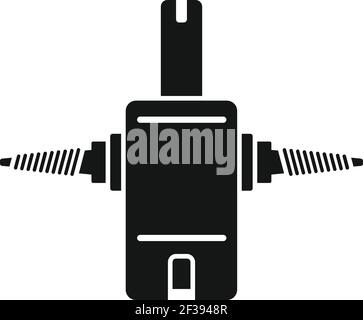 Tire fitting stand icon, simple style Stock Vector