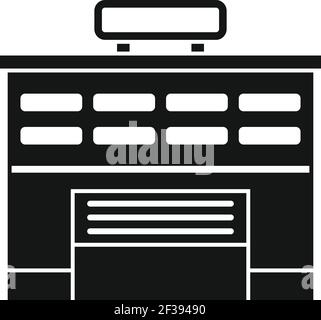 Tire fitting garage icon, simple style Stock Vector
