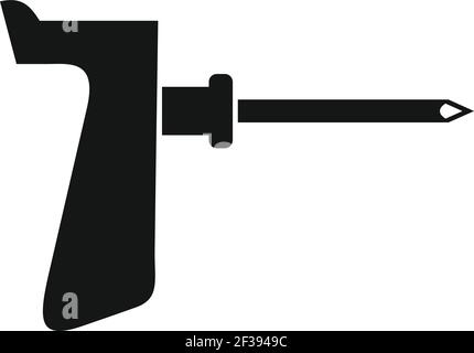 Tire fitting needle icon, simple style Stock Vector