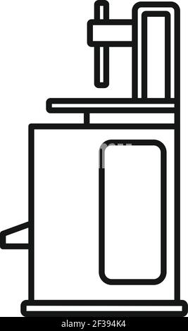 Tire fitting machine icon, outline style Stock Vector