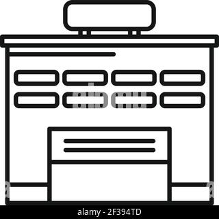 Tire fitting garage icon, outline style Stock Vector