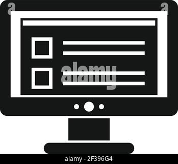 Online purchase check icon, simple style Stock Vector