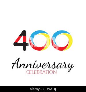 400 YEAR ANNIVERSARY CELEBRATION VECTOR DESIGN TEMPLATE ILLUSTRATION Stock Vector