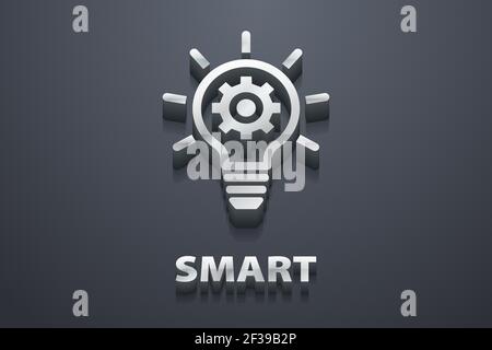 Smart icon. 3d vector illustration. Stock Vector