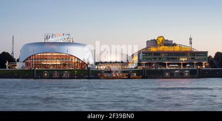 geography / travel, Germany, Hamburg, Musical Theatre, stay theatre / theater at the Elbe river, the M, Additional-Rights-Clearance-Info-Not-Available Stock Photo