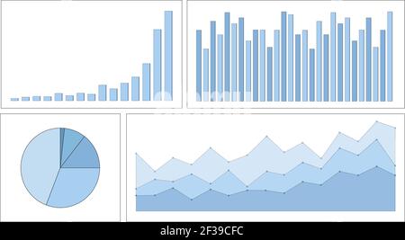 Graphs, diagrams, charts. Vector infographic elements. Stock Vector
