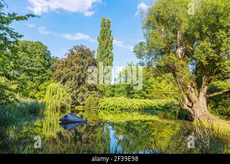 geography / travel, Germany, Hesse, Marburg, Marburg at the Lahn, Old botanical garden, Additional-Rights-Clearance-Info-Not-Available Stock Photo