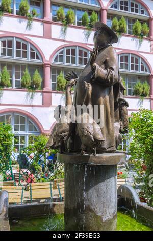 geography / travel, Germany, Bavaria, Regensburg, inner courtyard of the hotels 'Bischofshof', Gänsebr, Additional-Rights-Clearance-Info-Not-Available Stock Photo