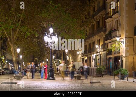 geography / travel, Spain, Barcelona, Passeig del spring, Additional-Rights-Clearance-Info-Not-Available Stock Photo
