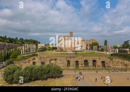 geography / travel, Italy, Lazio, Rome, Roman Forum, double temple of the Venus and the Roma women, Sa, Additional-Rights-Clearance-Info-Not-Available Stock Photo