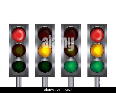 Traffic Light on illustration graphic vector Stock Vector