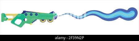 vector blaster fires. A bright beam from a blaster. Stock Vector