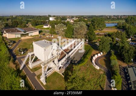 Benouville (Normandy, north-western France): Pegasus Bridge over the Caen Canal. (Not available for postcard production) Stock Photo