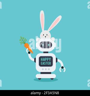 Chatbot in vector illustration. Future machine robot. Flat style design Stock Vector