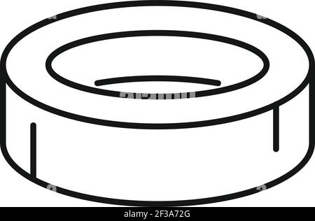 Scotch roll icon, outline style Stock Vector