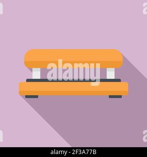 Equipment hole puncher icon, flat style Stock Vector